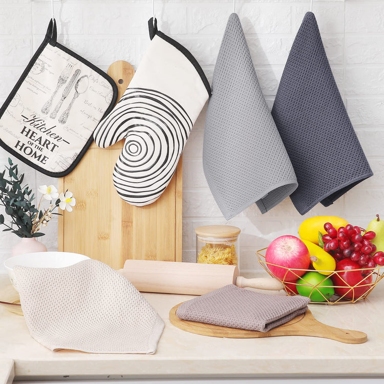 100% Cotton Waffle Weave Kitchen Dish Cloths 6 (6 Count)