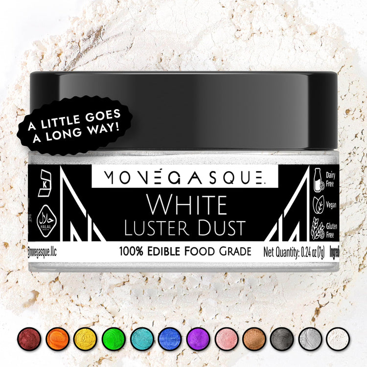 White Edible Glitter for Drinks & Cakes