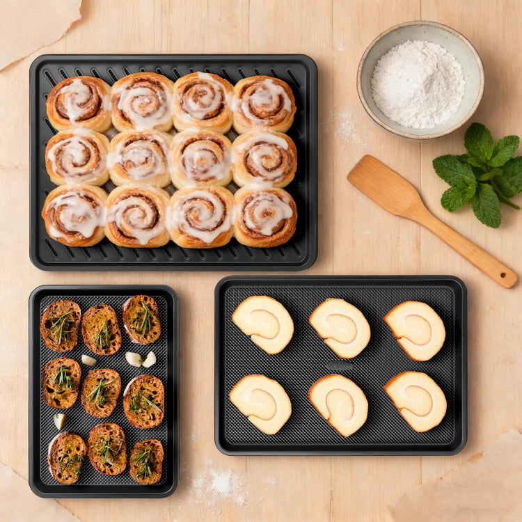 Nonstick Baking Sheet Set with Cooling Rack