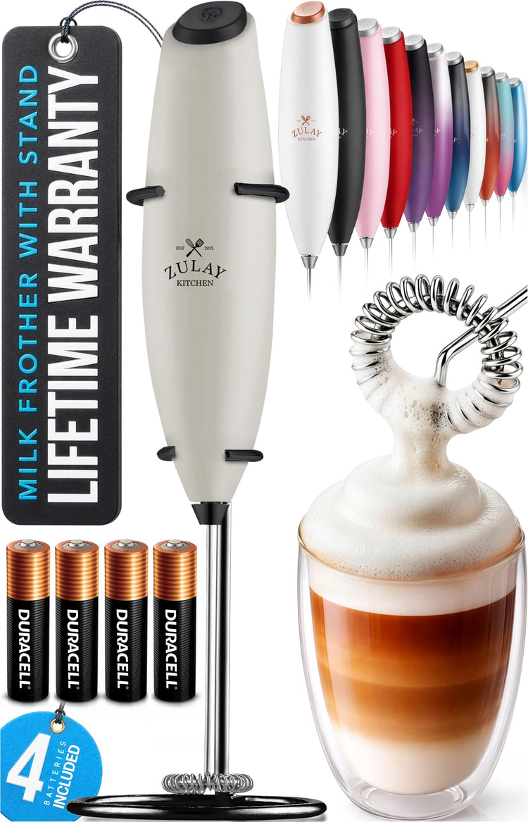 Powerful Milk Frother Wand With Duracell Batteries