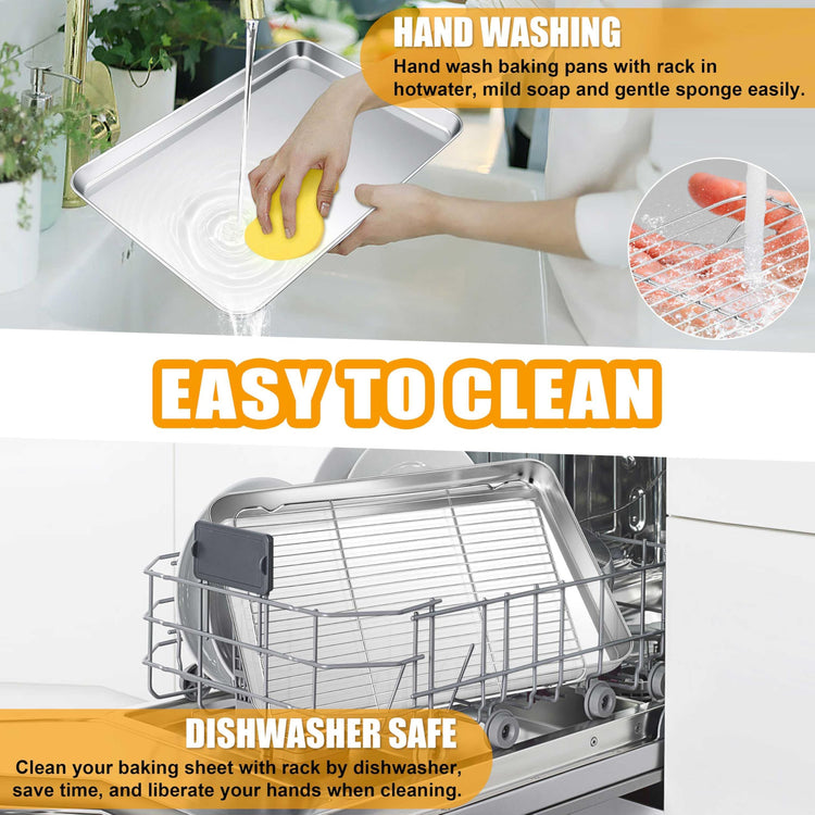Half Baking Sheet with Wire Cooling Rack (2 Count)