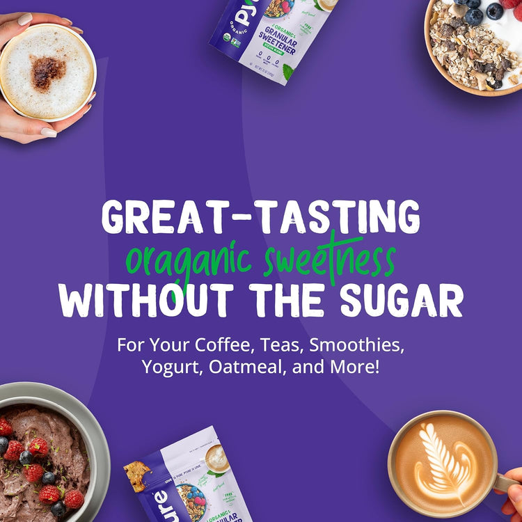 Pyure Organic Stevia Blend | Granulated Sugar Substitute with Zero Calories & Carbs | Keto, Diabetic & Vegan Friendly | Sugary Taste Alternative | USDA Organic, Non-GMO | Good For Baking | 1.5lb (24oz) - Nestoria