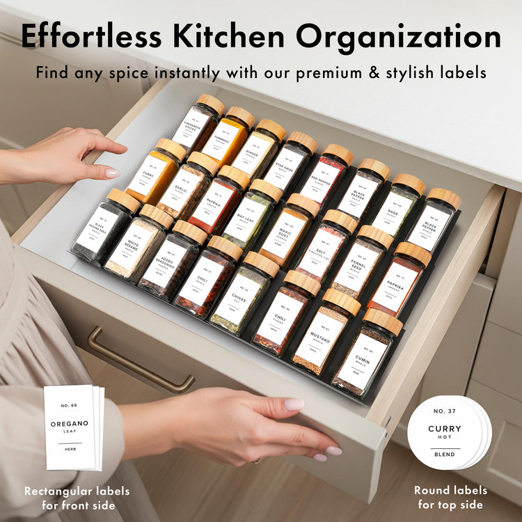 Glass Spice Jars with Label (24 Count)
