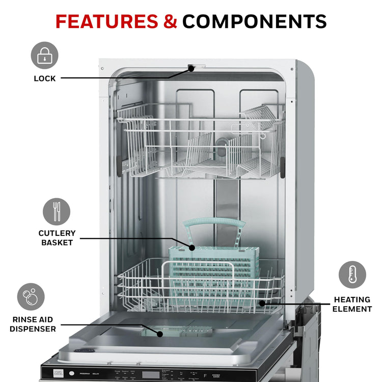 18 Inch Dishwasher with 8 Place Settings