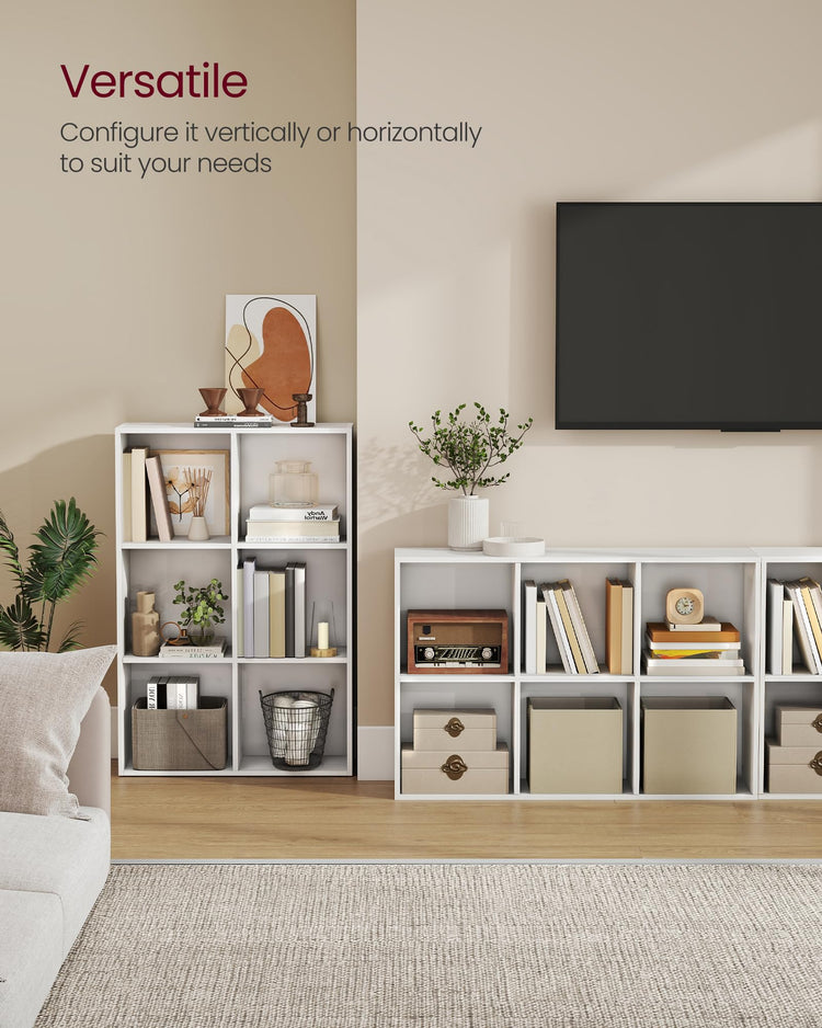 Bookcase Cube Shelf with 6 Compartments