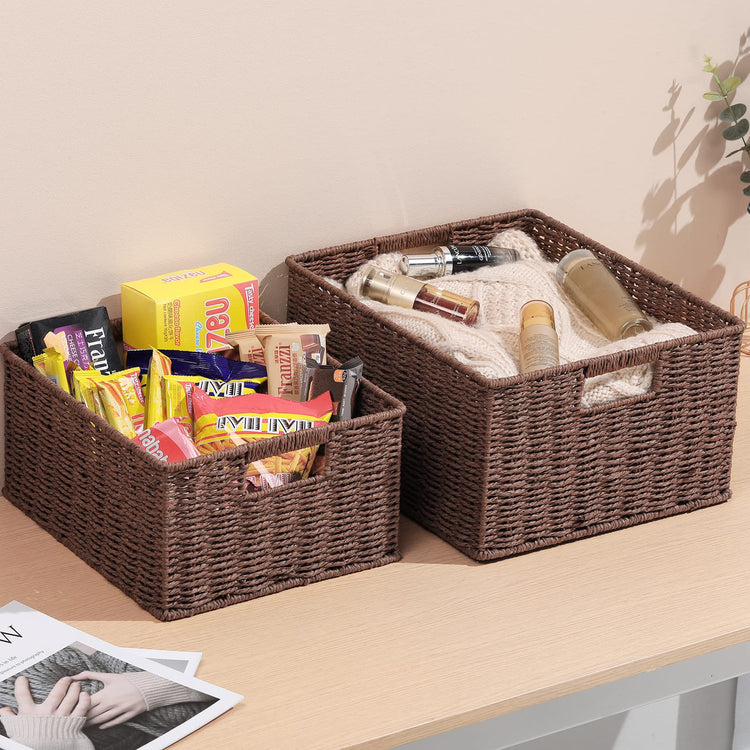 Large Woven Storage Baskets (2 Count)
