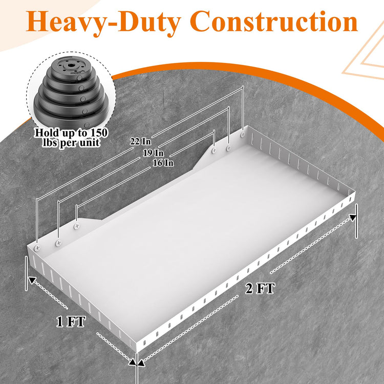 2 Pack Garage Wall Shelf (2 Count)