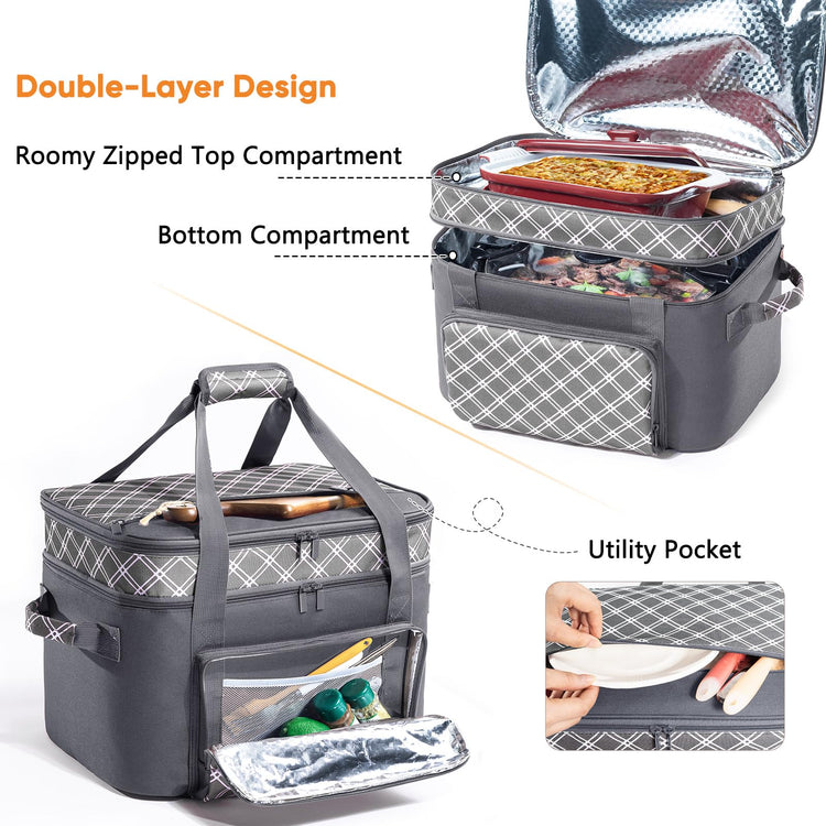 Double Layer Slow Cooker Carrier Bag