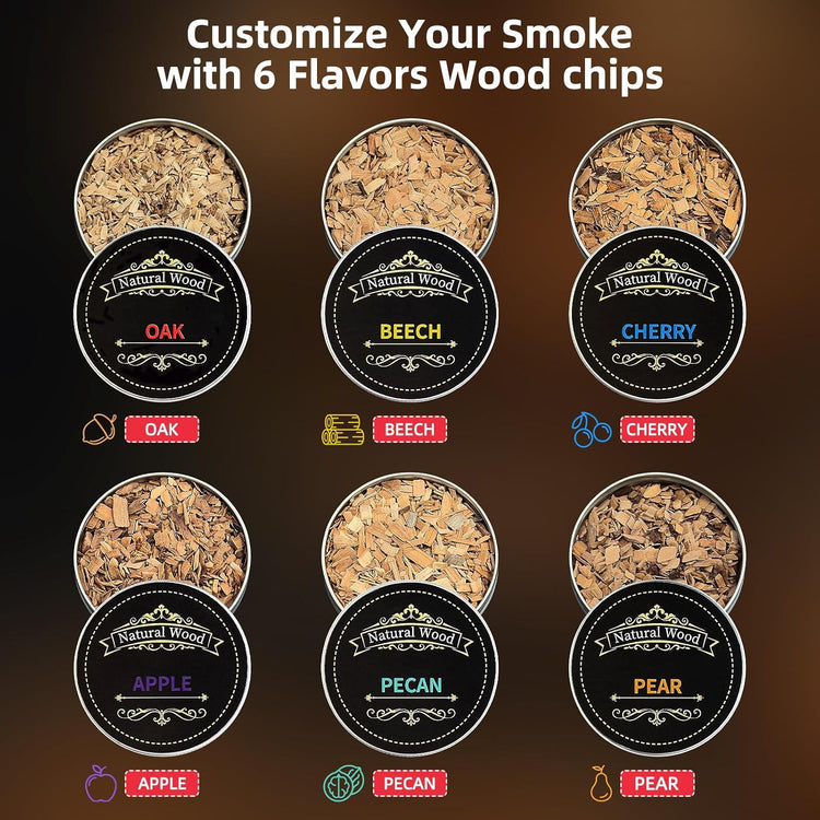 Electric Whiskey Smoker Kit,No Butane Needed,Smokepub,Electric Cocktail Smoker Kit,Drink Bourbon Smoker Kit with 6 Wood Chips,Birthday Christmas Smokpub Gifts for Men,Dad,Husband.