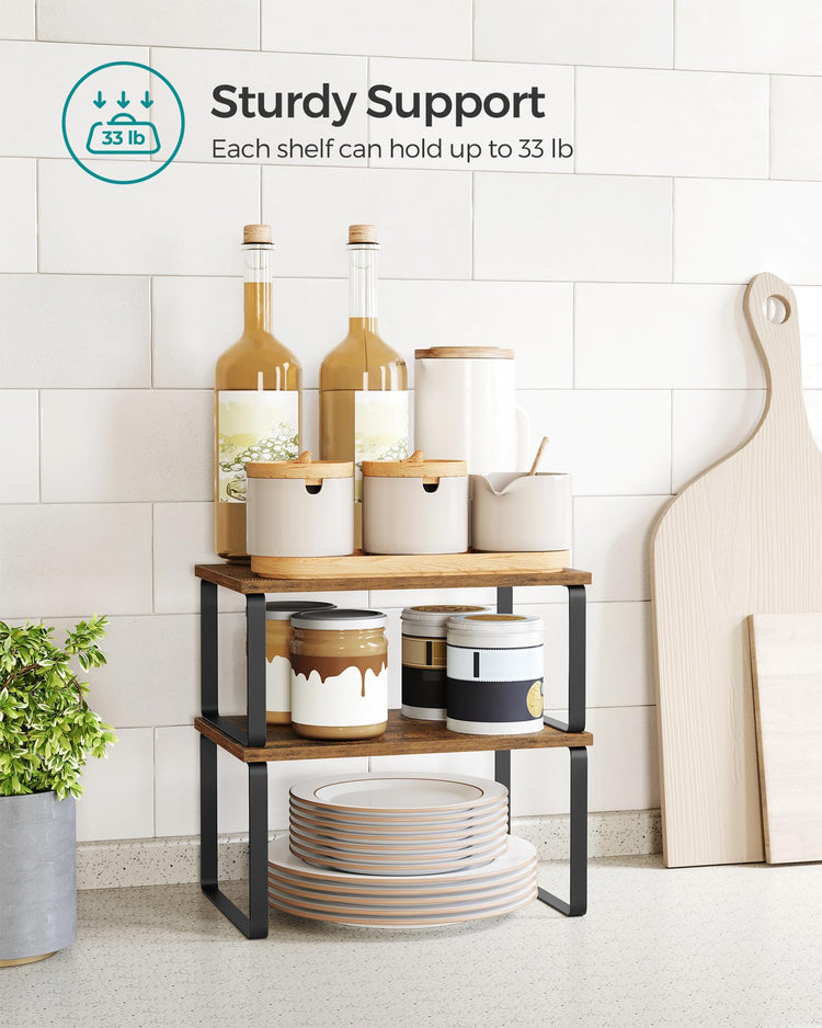 Cabinet Organizer Shelf (4 Count)