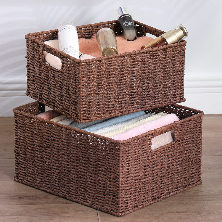 Large Woven Storage Baskets (2 Count)