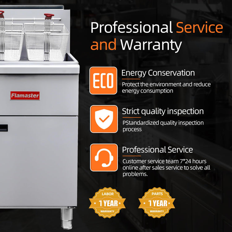 Commercial Open Pot Fryer with 2 Baskets