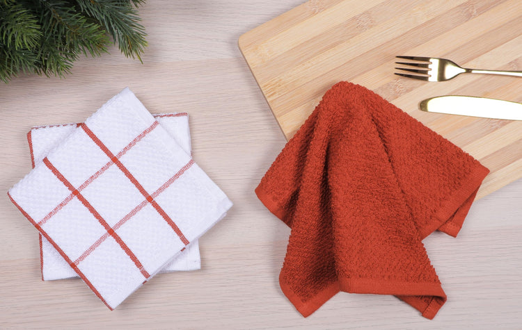 Cotton Kitchen Dish Cloths Set of 8 (8 Count)