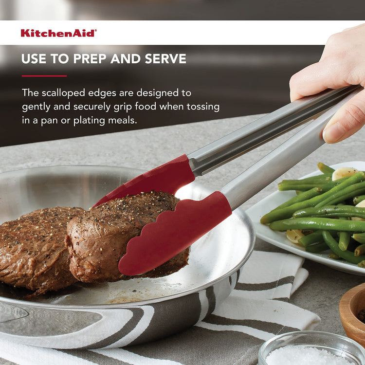 Silicone Stainless Steel Tongs