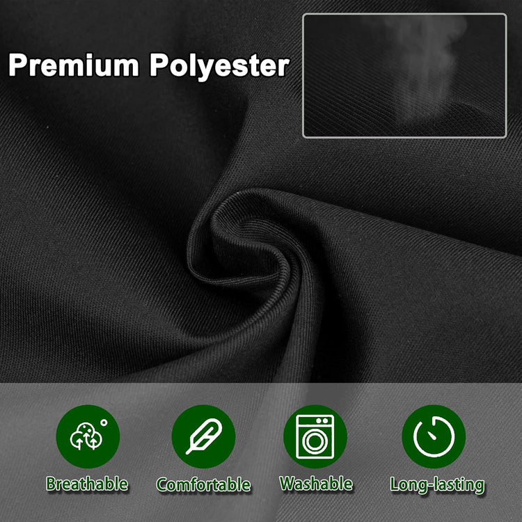 4 Pack Black Waist Apron, Short Chef Apron with 3 Pockets, Half Apron for Waiter Waitress, Catering Work Apron For Clean Bistro Garden Bar Coffee Shop Restaurant (Polyester)