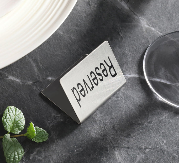Stainless Steel Table Tent Sign (2 Count)