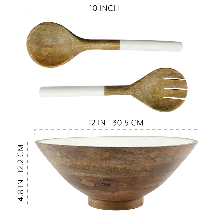 Wooden Salad Bowl Set