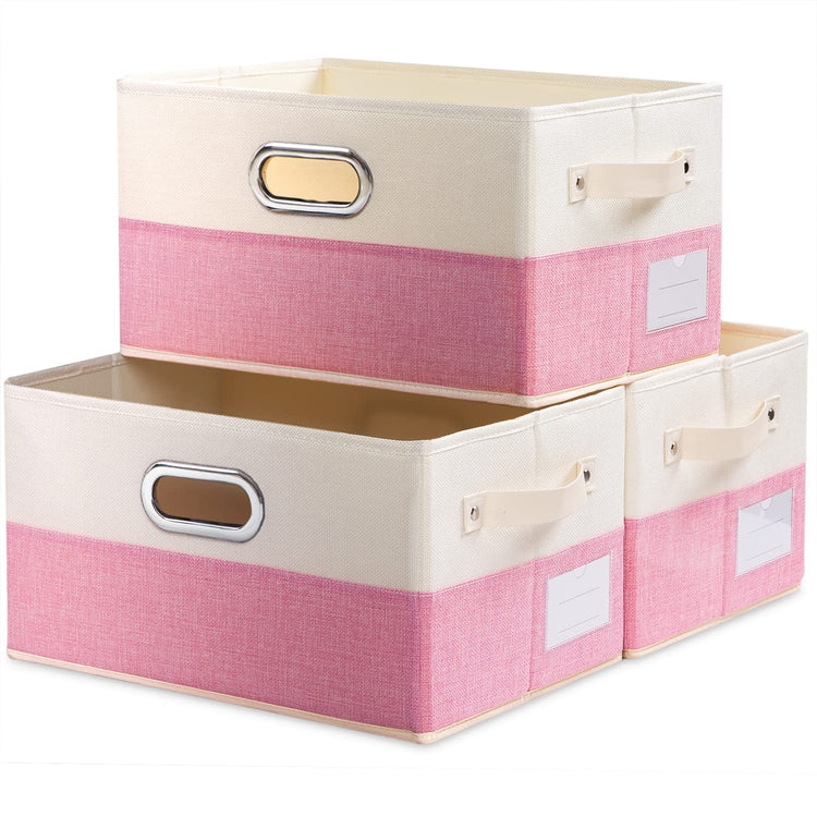 Large Collapsible Storage Baskets for Closet [3 (3 Count)