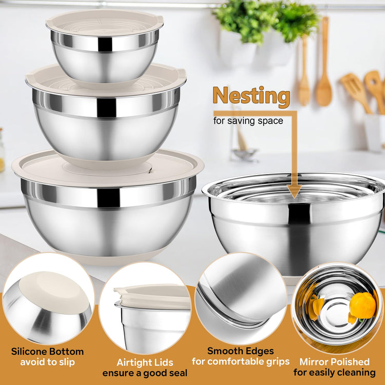 Mixing Bowl with Lid Set of 3