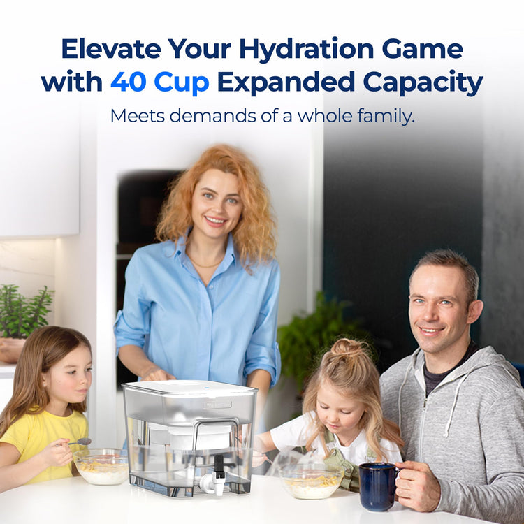 WFD-22L-DF Water Filter Dispenser, 40-Cup Water Purifier, White