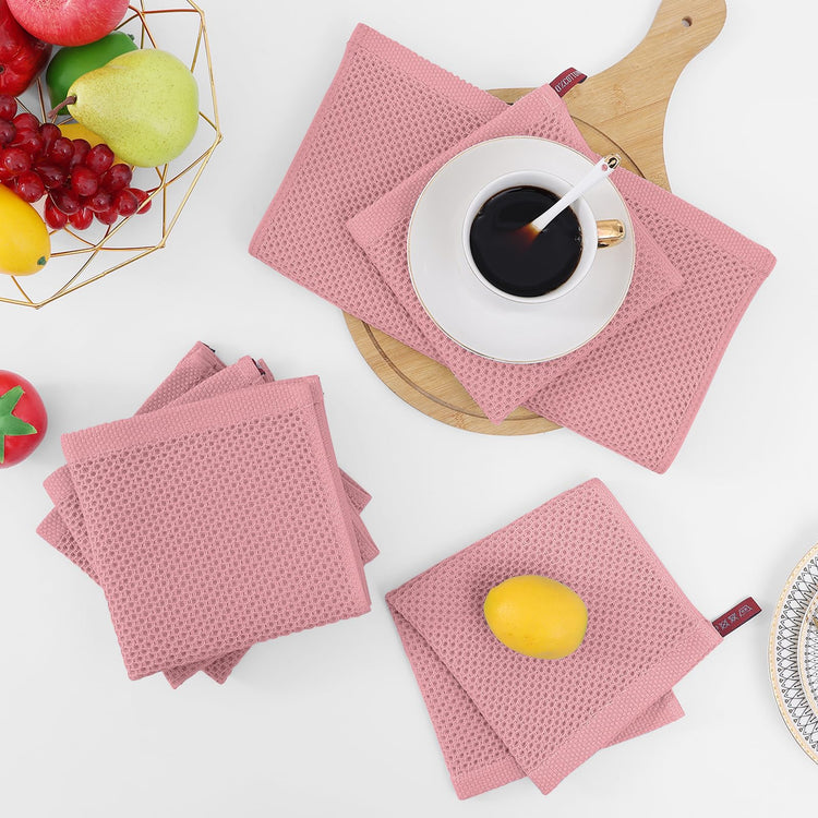 100% Cotton Waffle Weave Kitchen Dish Cloths 8 (8 Count)