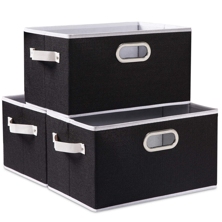 Large Collapsible Storage Bins for Closet [3 (3 Count)
