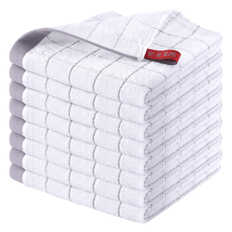 100% Cotton Terry Kitchen Dish Cloths (8 Count)