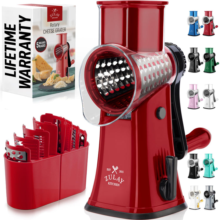 Rotary Cheese Grater 5 Blade Cheese Shredder