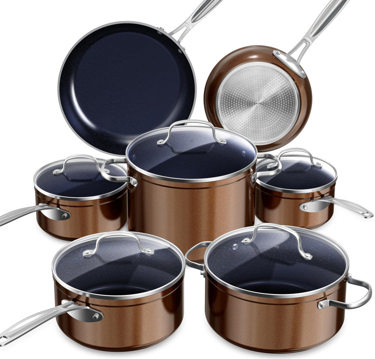 Healthy Duralon Blue Ceramic Nonstick Cookware Set
