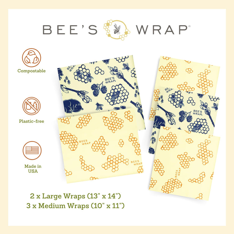 Beeswax Food Wraps (5 Count)