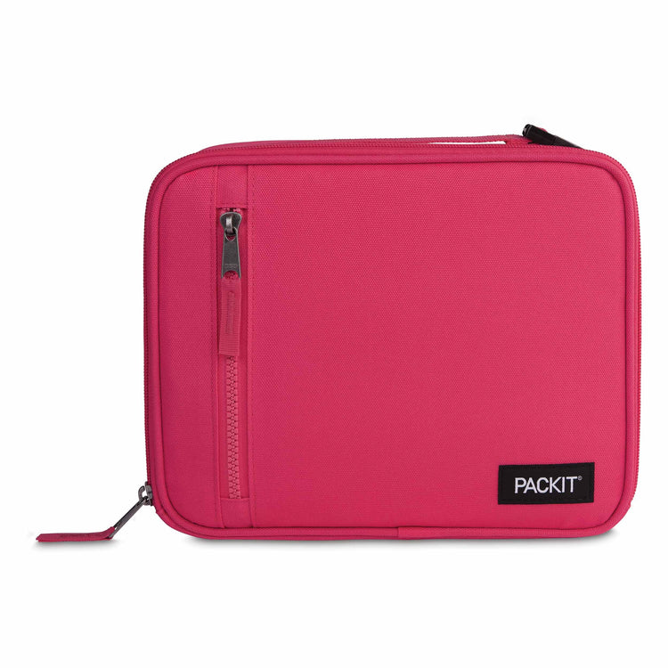 R) Freezable Classic Lunch Box, Magenta, Built with EcoFreeze(R) Technology, Collapsible, Reusable, Zip Closure With Zip Front Pocket and Buckle Handle, Designed for Fresh Lunch On the Go