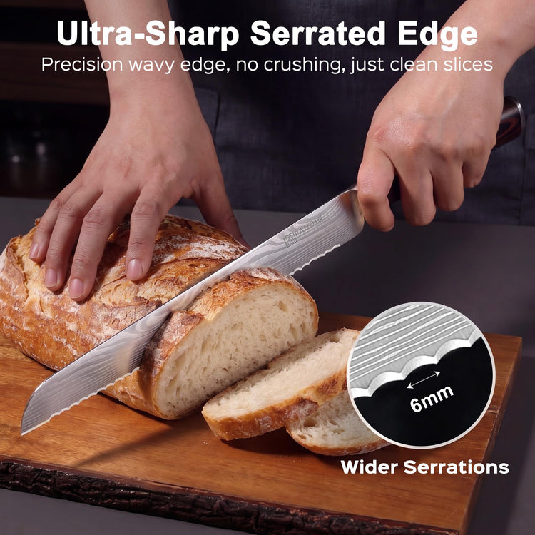 Bread Knife 10 inch Serrated Knife
