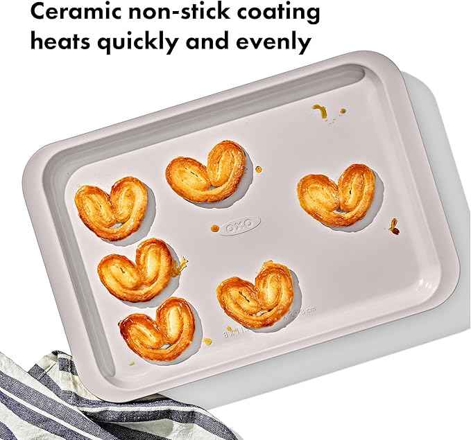 OXO Good Grips Non-Stick Pro Ceramic Coated Metal Bakeware Quarter Sheet Pan – Storm Blue
