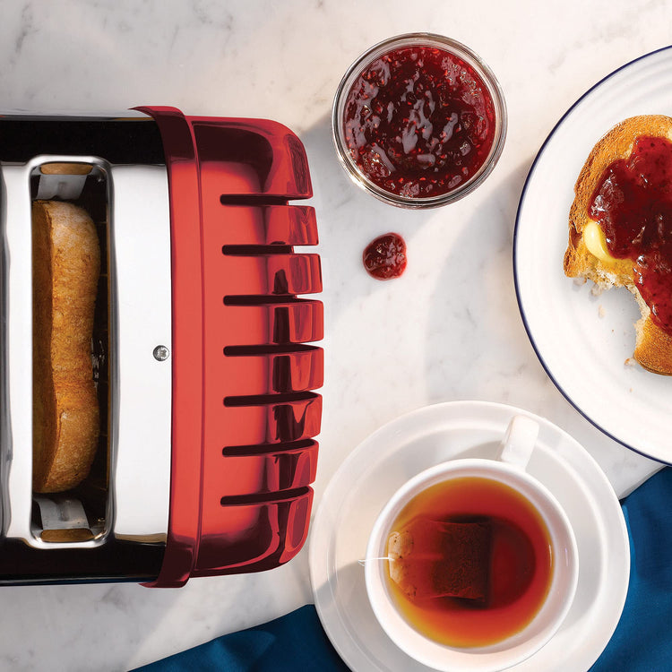 Classic 4 Slice NewGen Apple Candy Red Toaster