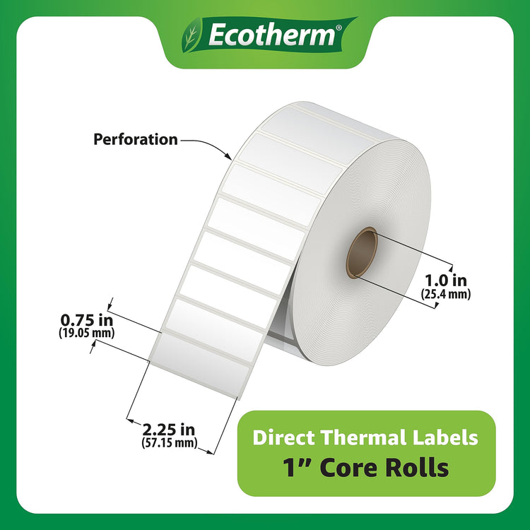 2.25" x .75" Thermal Labels (19890 Count)