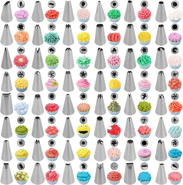 207 Pcs Cake Decorating supplies Kit for Beginners Cake Turntable