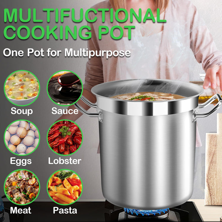 35 Quart Commercial Grade Large Stock Pot