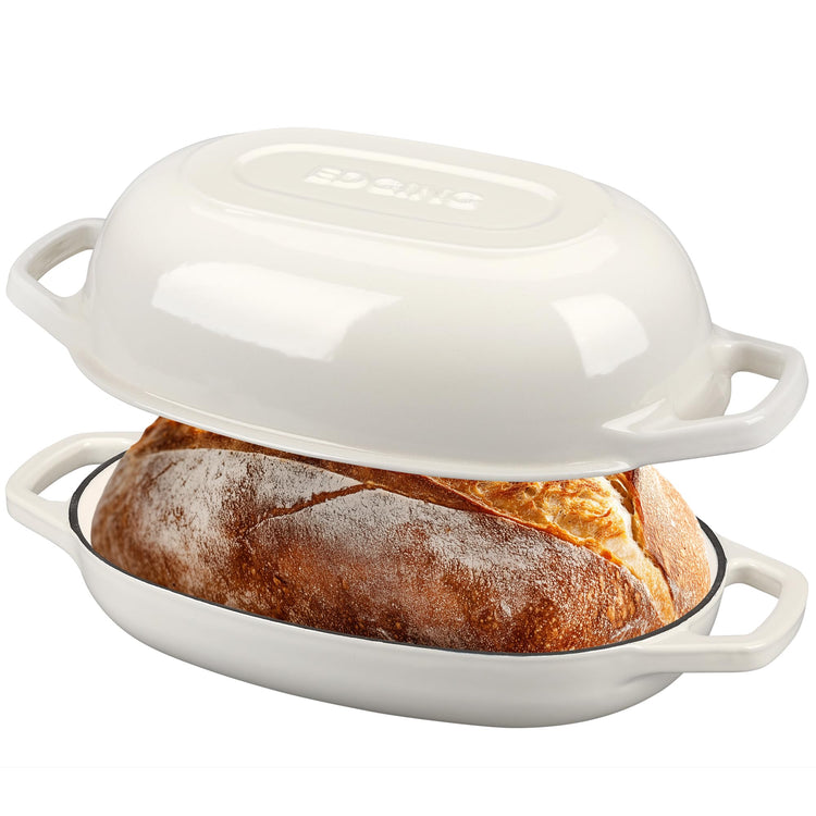 Enameled Cast Iron Oval Dutch Oven Pot with Lid