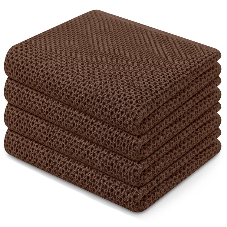 100% Cotton Waffle Weave Kitchen Dish Towels 4 (4 Count)