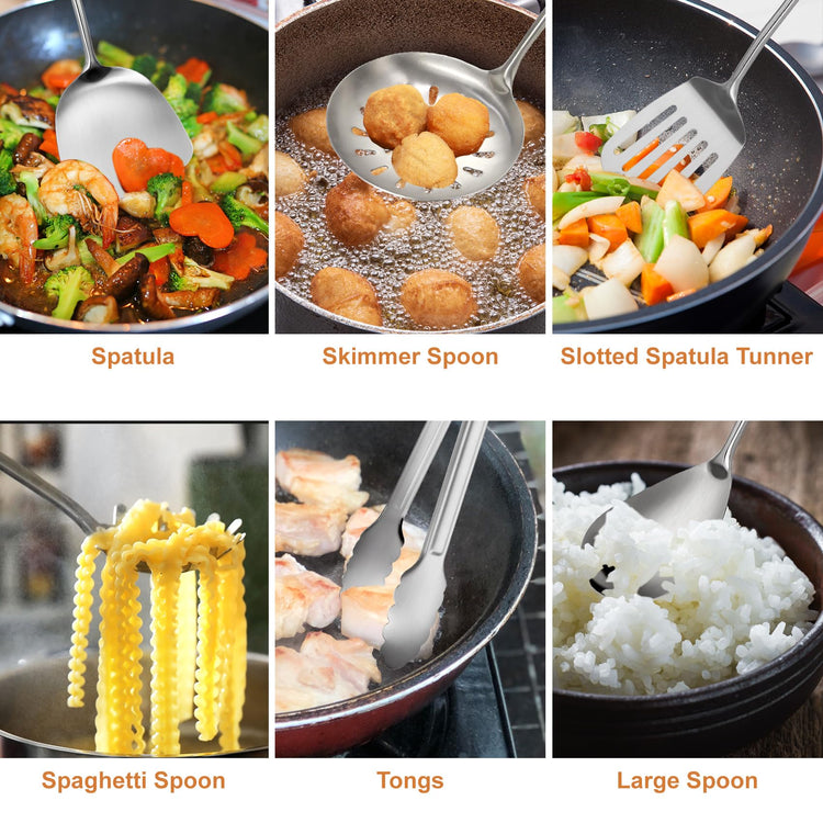 304 Stainless Steel Cooking Utensils Set (12 Count)