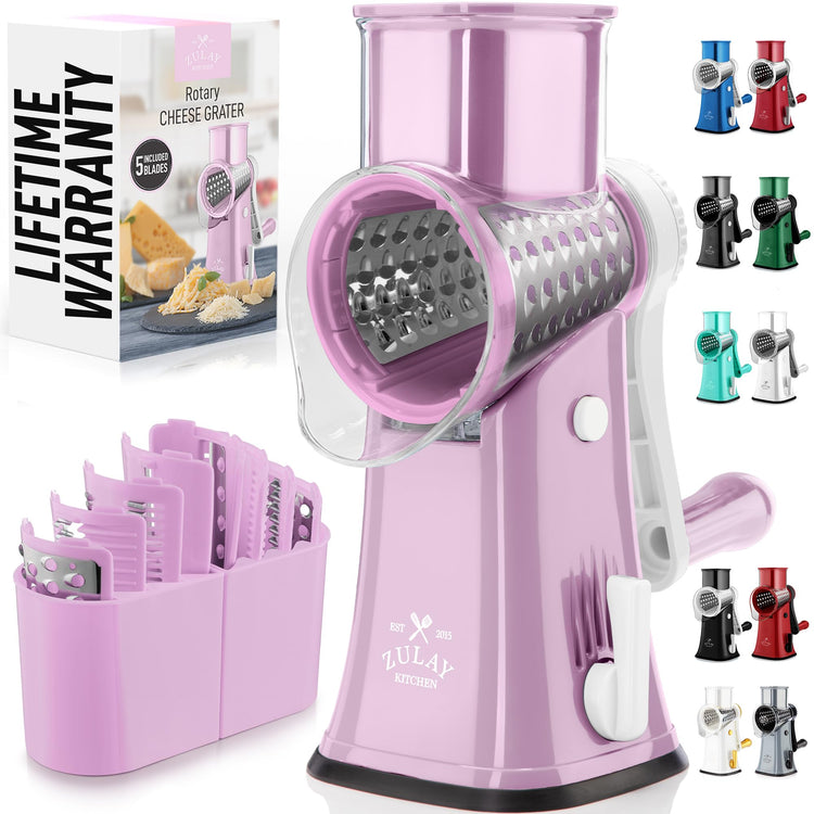 Rotary Cheese Grater 5 Blade Cheese Shredder