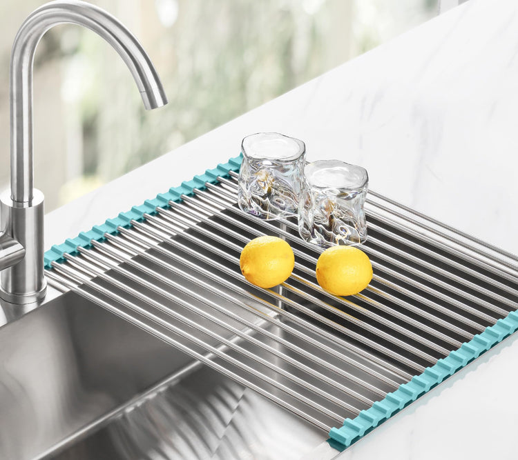 Roll Up Dish Drying Rack Over Sink