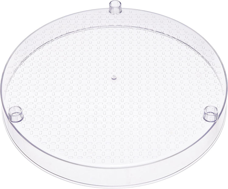 Amazon Basics 2 Tier Lazy Susan Turntable Organizer, 12" Diameter, Clear