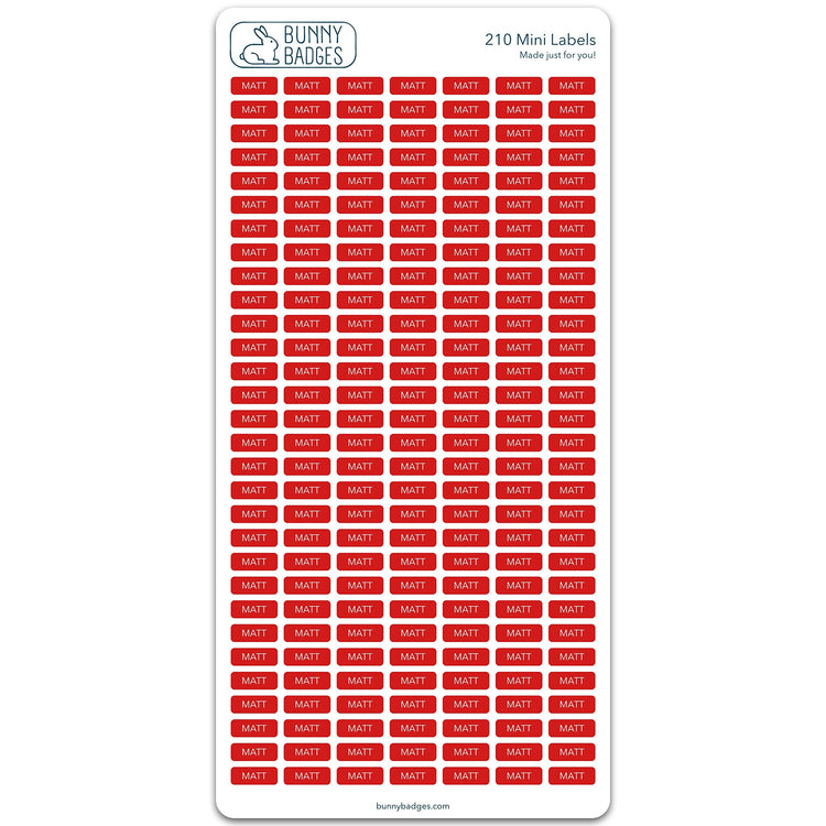 Personalized Name Labels (210 Count)