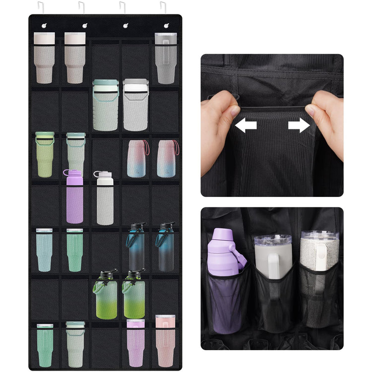 35 Pockets Door Hanging Cup Organizer Fit for Stanley Tumbler (35 Count)