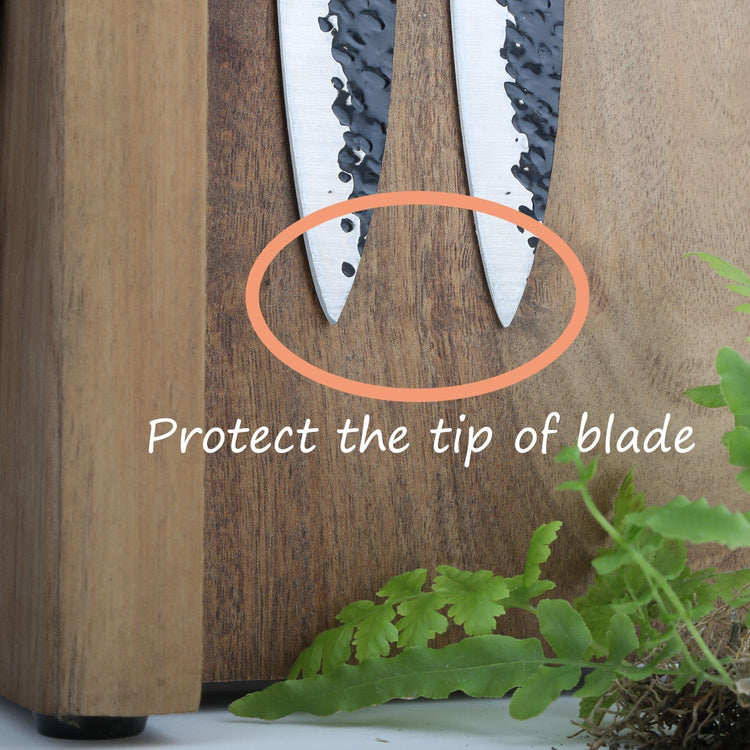 Resafy Magnetic Knife Block Knives Display Stable Board Holder Rack Magnetic Stands with Strong Enhanced Magnets on Both Sides Anti-slip Feet
