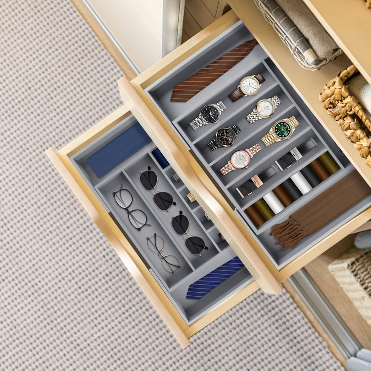 Large Premium Bamboo Silverware Organizer