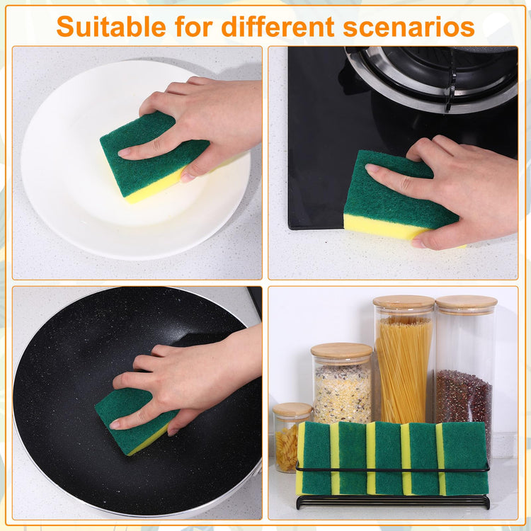 50 Pcs Individually Wrapped Sponges for Airbnb Apartment Green (50 Count)