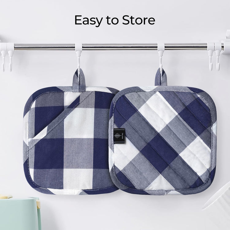 Cotton Pot Holders for Kitchen Heat Resistant Potholder (2 Count)