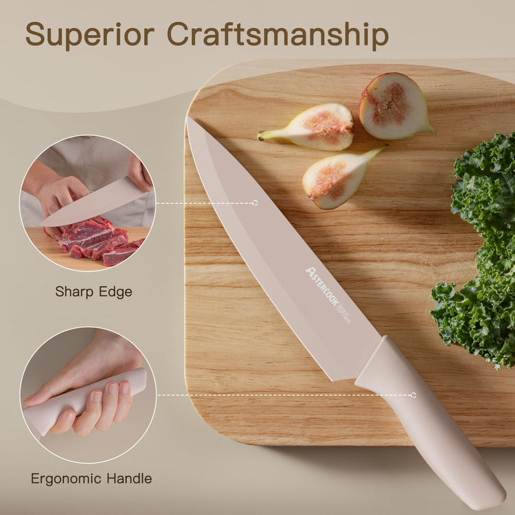 Knife Set 13 Pieces Kitchen Knives Set with Healthy Anti (13 Count)